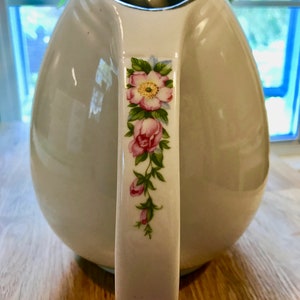 Hall China Co. Floral Pitcher