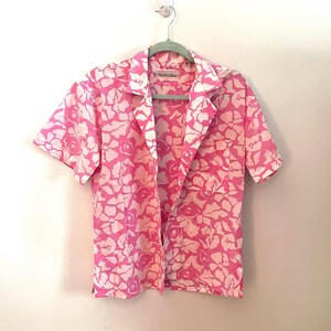 Pink Hawaiian-esque Floral Button-down