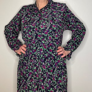 Vestido camisa floral Leslie Fay
