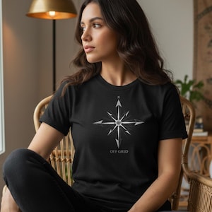 Compass T-Shirt | New River Valley Virginia | Off Grid Hiking Camping Outdoor Unisex Tee