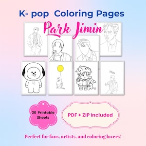 Pack de référence pour dessiner Jimin de BTS
