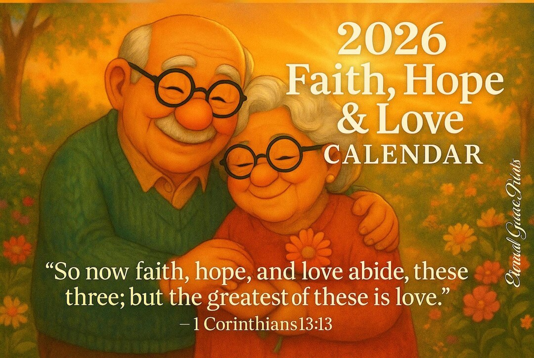 2026 Christian Wall Calendar – Faith, Hope & Love Bible Verses - Etsy