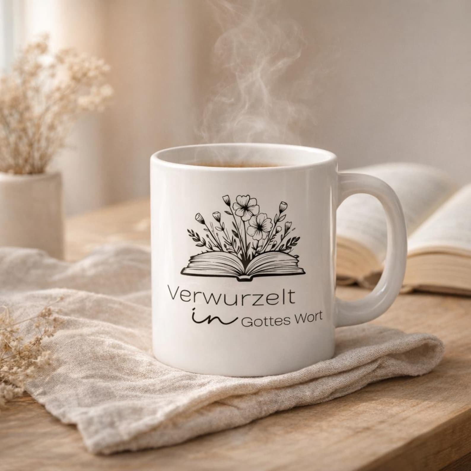 Christian Mug Rooted in God's Word Bible Motif Gift Idea for Women ...