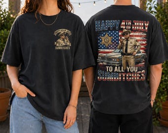 Happy 4th Of July To All You Sumbitches Shirt, Retro Smokey And The Bandit Tee, Funny Patriotic Graphic Tshirt, Comfort Colors