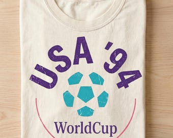Vintage USA 94 World Cup Shirt, Retro Soccer Tee, 1994 World Cup Football T-shirt, 90s Sports Apparel, Unisex Comfort Colors Soccer Shirt