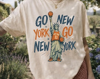 New York Basketball T-Shirt, Retro NY BBall Streetwear