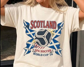 Scotland Soccer Shirt Cup 2026, Scottish Football T-Shirt, SFA Soccer Fan Gift, Scotland National Team Tee, Retro Scotland Soccer