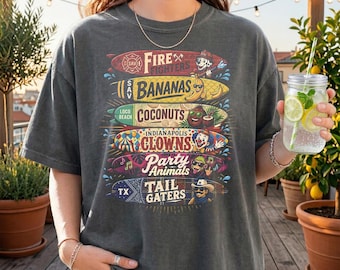 Comfort Colors Banana Baseball Shirt, Coconuts Mascot Tee, Sports Team Graphic Tshirt, Baseball Mom Fan Apparel