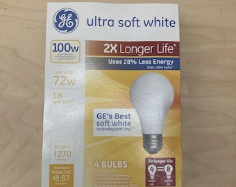 Vintage GE Light Bulbs NOS - 1 packs of 4 bulbs