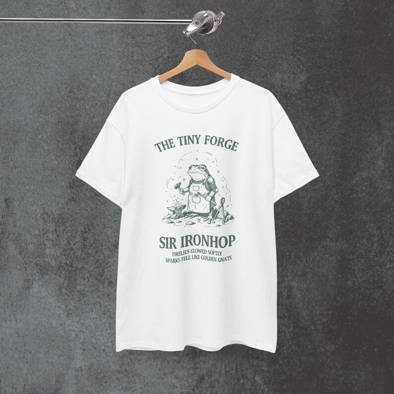 The Tiny Forge, Sir Ironhop Shirt | Medieval Frog T-shirt | Goblincore ...