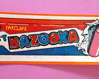 vintage 80's Bazooka bubblegum scratch 'n sniff sticker *used*