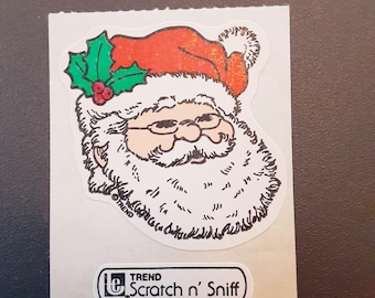 vintage 80s Trend santa scratch and sniff sticker module
