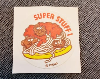 vintage 80's Trend matte spaghetti scratch 'n sniff sticker