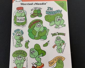 Vintage 80's Moodie Kent Toys Dill scratch 'n sniff sticker package