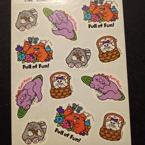 Vintage Trend kitten scratch 'n sniff sticker sheet