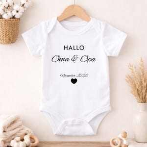 Personalized Baby Bodysuit, Pregnancy Announcement Gift for Grandparents, babygeschenk
