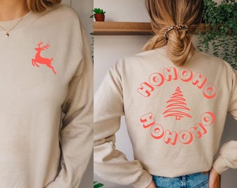 HoHoHo Sweatshirt l Hippie Weihnachts Sweatshirt l Weihnachtsgeschenk l Weihnachten Shirt l Retro Weihnachtsshirt l 70s Weihnachts Pullover