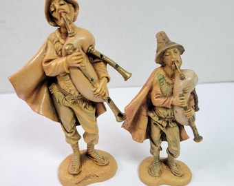 Fontanini 1983 Depose Italy Nativity Shepherd Musician Figures Bagpipe Flute Lot