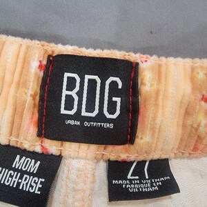 BDG Urban Outfitters Corduroy Floral Mini Skirt High Rise Peach Women Size L Y2K image 3
