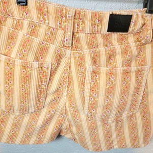 BDG Urban Outfitters Corduroy Floral Mini Skirt High Rise Peach Women Size L Y2K image 2