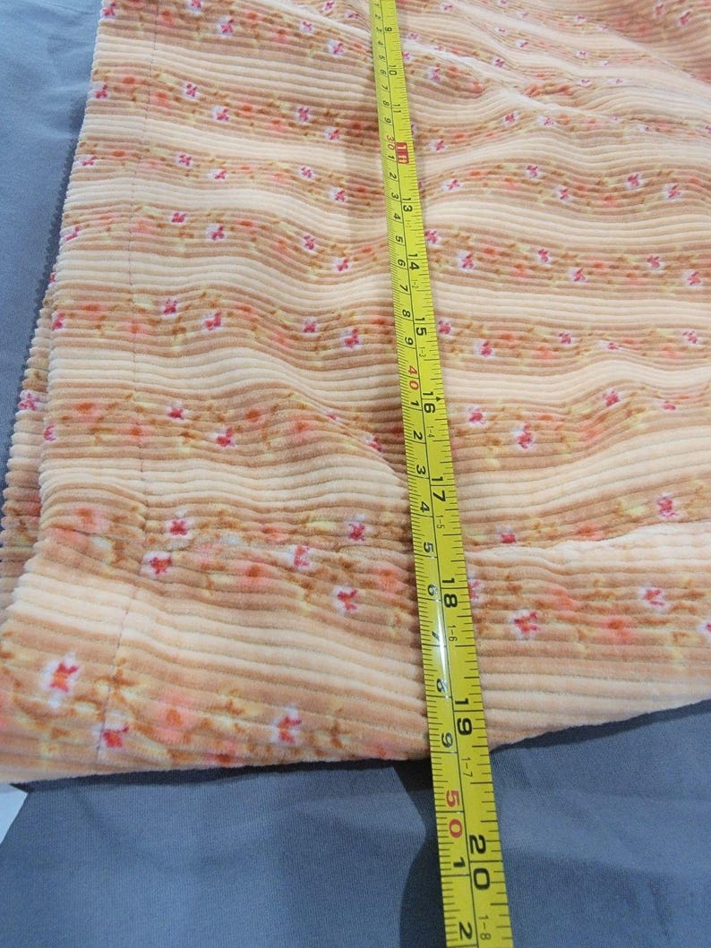 BDG Urban Outfitters Corduroy Floral Mini Skirt High Rise Peach Women Size L Y2K image 9