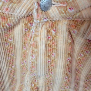 BDG Urban Outfitters Corduroy Floral Mini Skirt High Rise Peach Women Size L Y2K image 10
