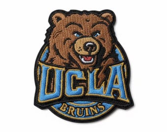 Bear Mascot “UCLA Bruins” Style Embroidered Patch – Iron On/Sew On College Badge