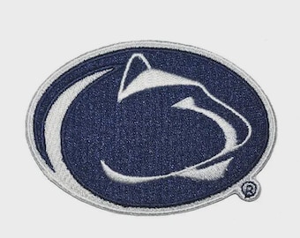 Penn State Nittany Lions Patch – Navy White Embroidered Fan Patch, Iron-On