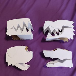 Small Cardboard dragon puppet bases