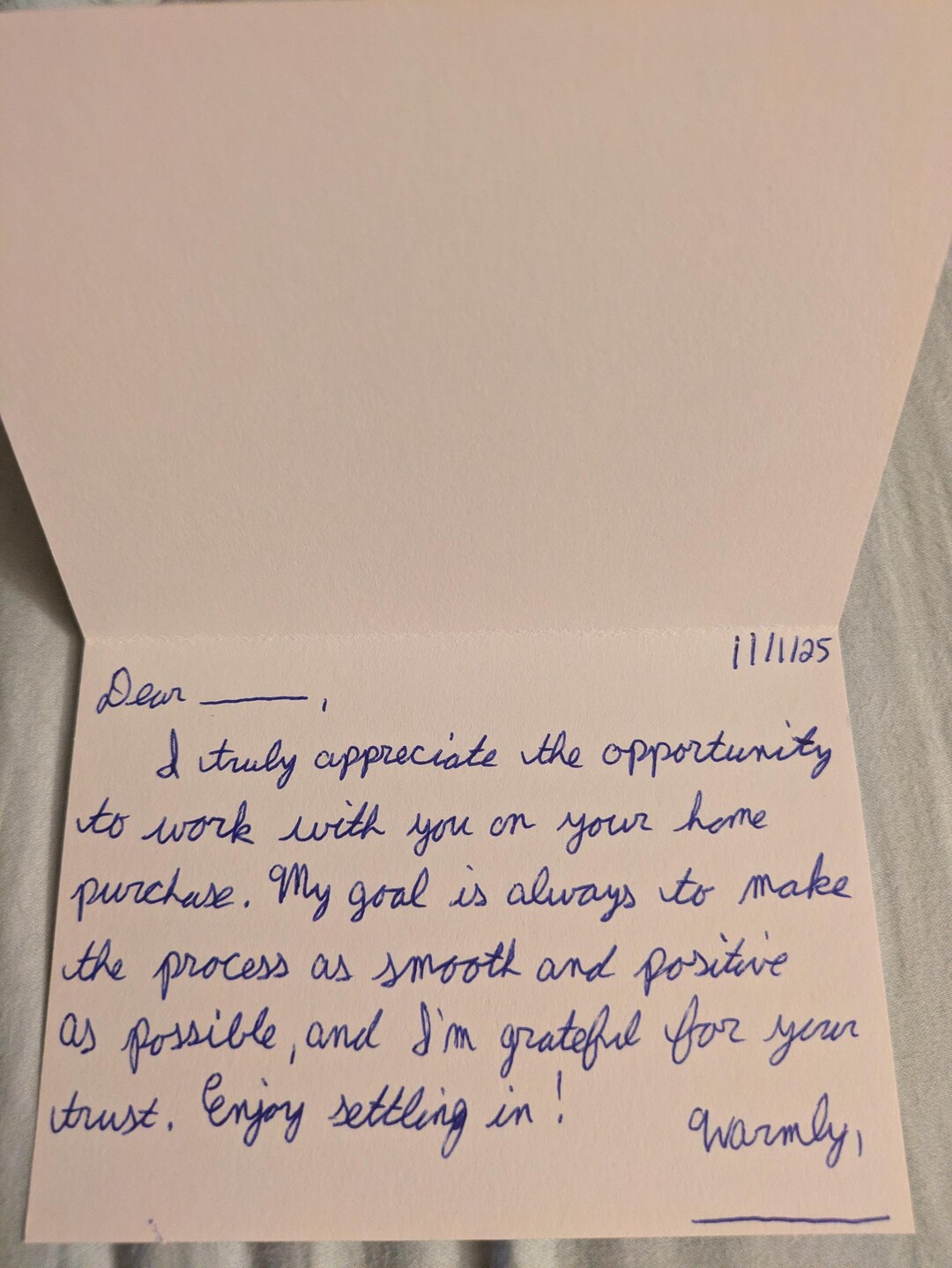 Handwritten Cursive Thank You Notes With Selective Stationary and ...