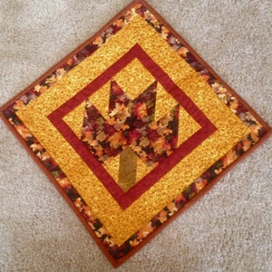 THANKSGIVING!    Beautiful Handmade Autumn/Fall Table Topper, Table Runner, Mini Quilt, Candle Mat.
