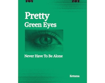 Kettama - Póster Pretty Green Eyes (envío a EE. UU. y UE) / Foto de ojos / Arte de pared minimalista verde / Impresión de música house / Letras / Música trance /