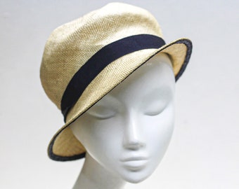 Ivory Parasisal Straw Cloche Hat ''CARMEN'' Weddings - Royal Ascot - Wimbledon