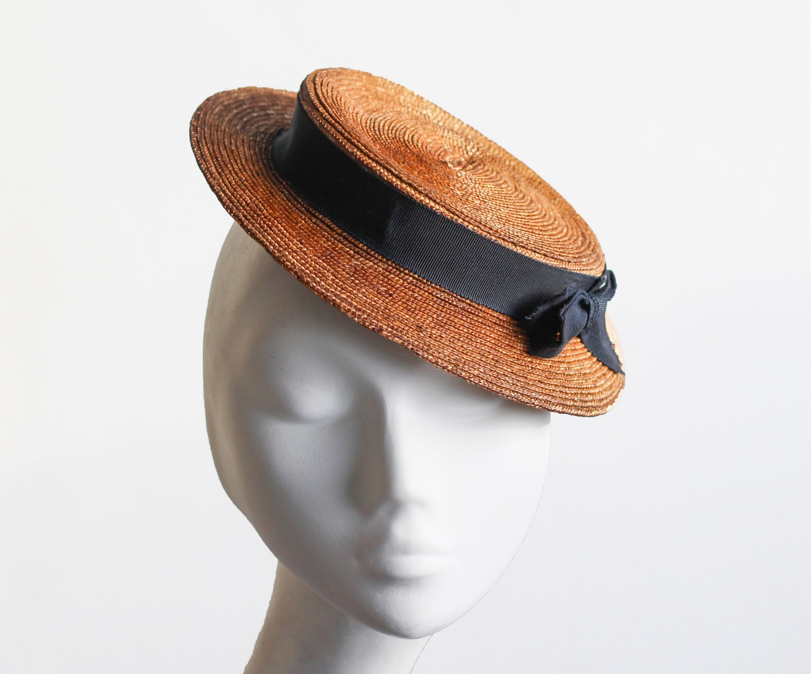 Monroe Straw Boater - Etsy