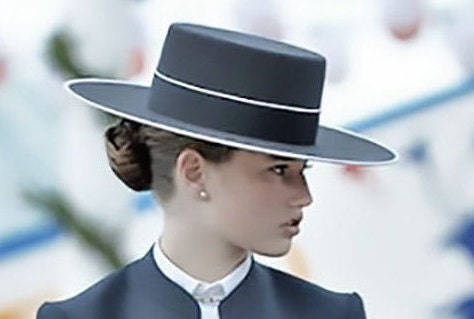 Lucienne Blue Grey Womens Gaucho Hat 