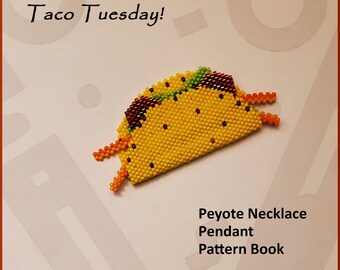 Taco Tuesday Necklace Pendant Pin or Magnet pdf. pattern food