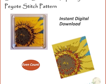 Sunflower pdf. peyote stitch pattern
