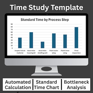 Zeitstudie Excel Vorlage | Zykluszeit-Rechner & Prozess-Timing-Tool
