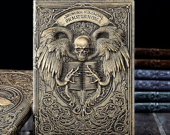 Notebook with embossed cover, vintage writing journal, gift diary A5