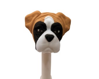 Boxer Straw Topper • 3D Printed Dog Cup Accessory • Stanley Tumbler Topper • Pet Lover Gift • Reusable Straw Cap Cover