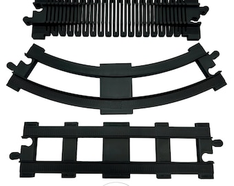 Extra Long Train Tracks Compatible With Lego Duplo - Straight, Curved, & Flexible