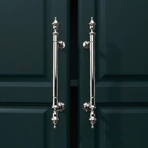 Tiradores cromados pulidos para tocadores de baños compactos, manijas de gabinetes de 128 mm