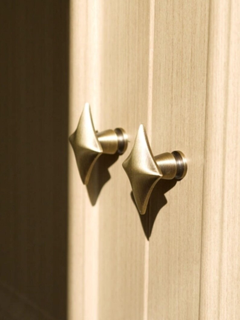 Antique Brass Pulls and Knobs Set, 3 Inch Modern Drawer Pull for ...