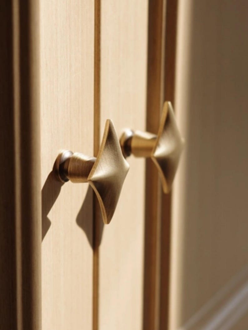 Antique Brass Pulls and Knobs Set, 3 Inch Modern Drawer Pull for ...