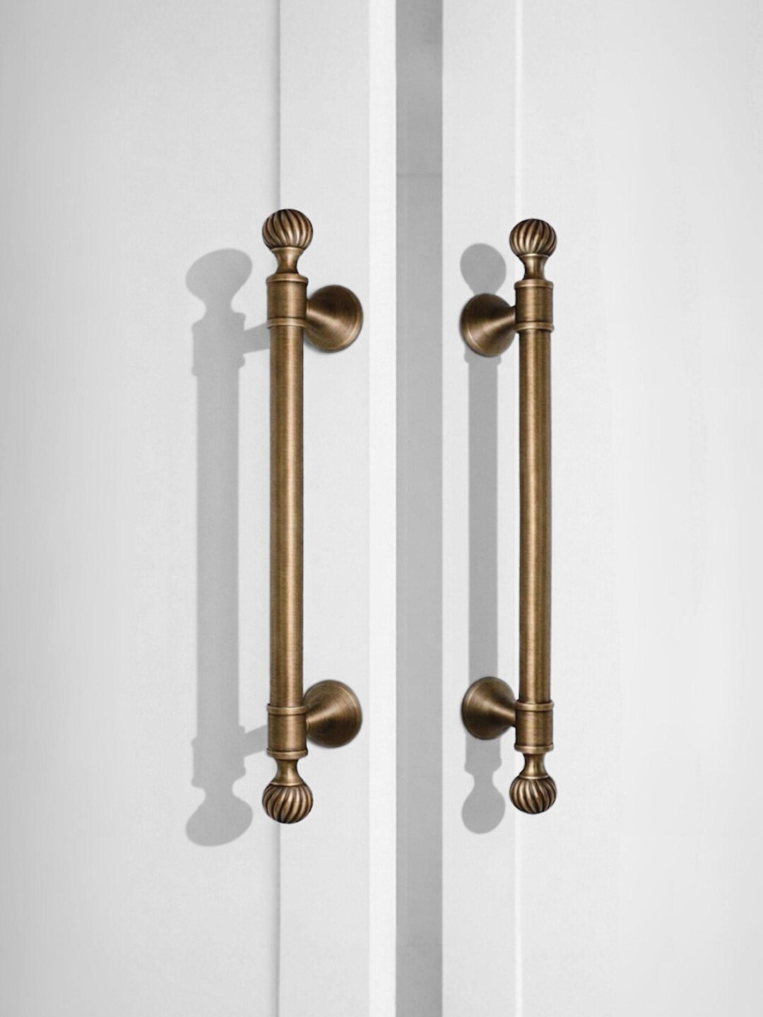 Antique Brass Pulls and Knobs Set, 4 Inch Drawer Pulls for Luxury ...