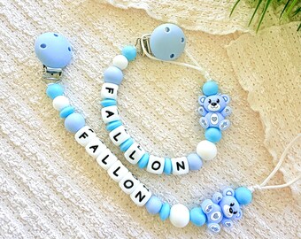 Pacifier Clip Personalized,Gift Ideas Newborn Birthday Baby Boy