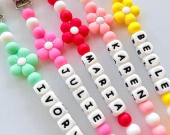 Pacifier clip Personalized Girl,Newborn Gift Baby Girl