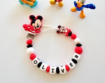 Personalized Pacifier Clip Mickey Mouse,Gift Ideas Newborn Birthday Baby