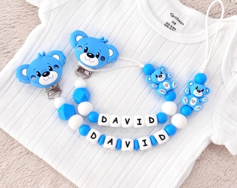 Pacifier Clip Personalized,Gift Ideas Newborn Birthday Baby Boy