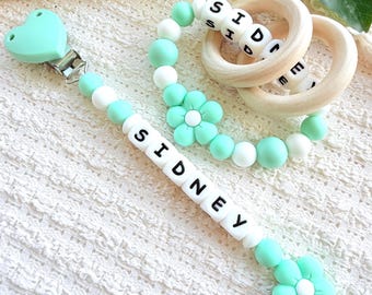 Personalized Pacifier Clip,Baby Shower Birthday Newborn Baby Gift